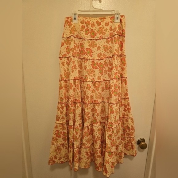April Cornell Dresses & Skirts - April Cornell Tiered Floral Midi Skirt XS NWOT